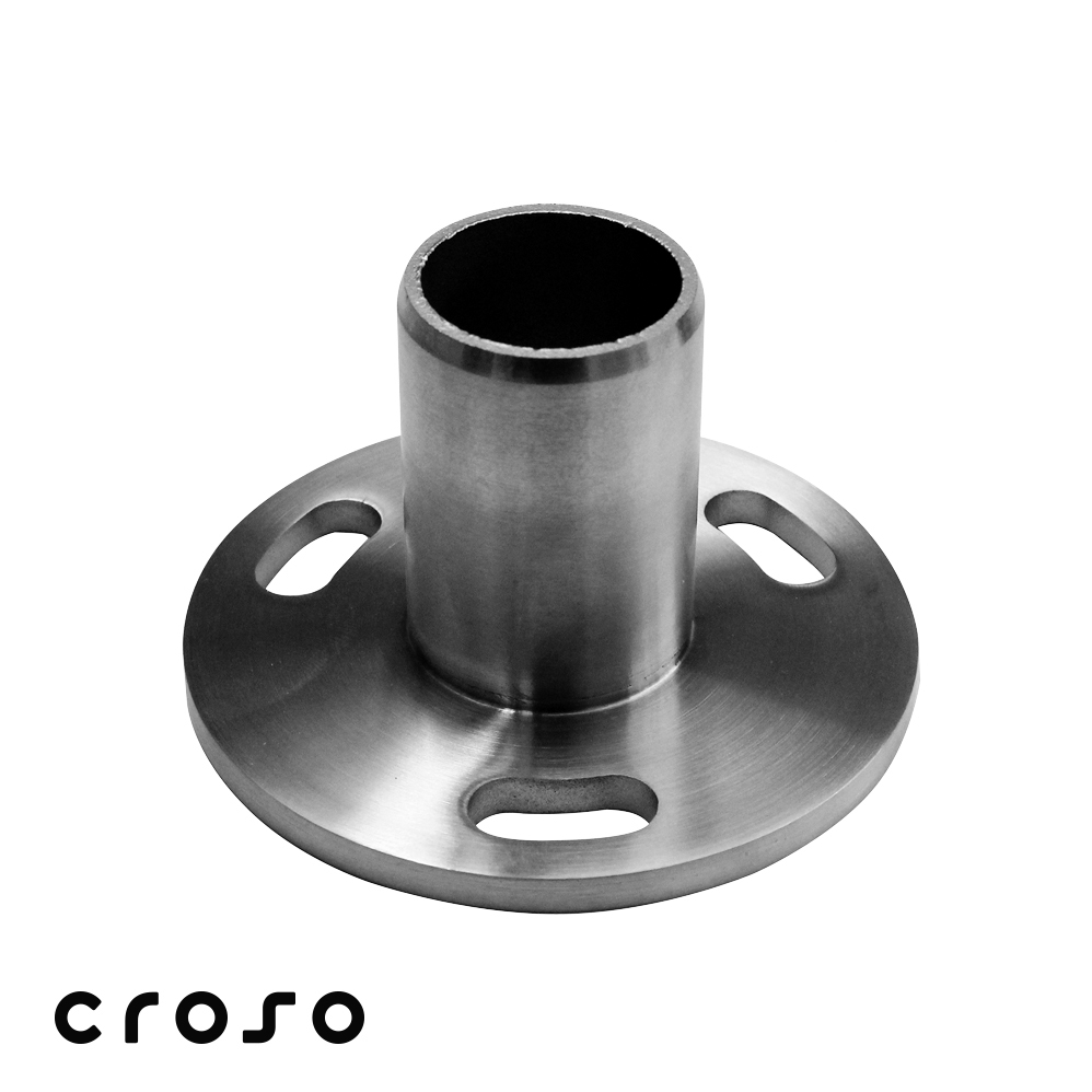 CROSO Wandanker für Rundrohr ø 42,4mm Plattengröße 160 x 90 x 6mm,Edelstahl V2A 